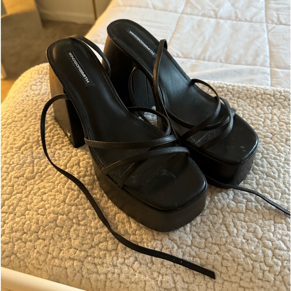 WindsorSmith Brand, Black Platform Heels